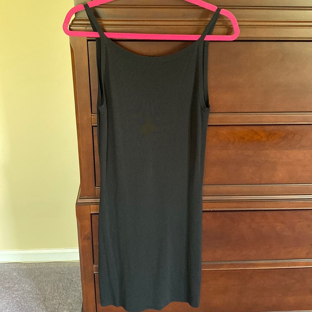 Cyrus black ribbed stretch dress